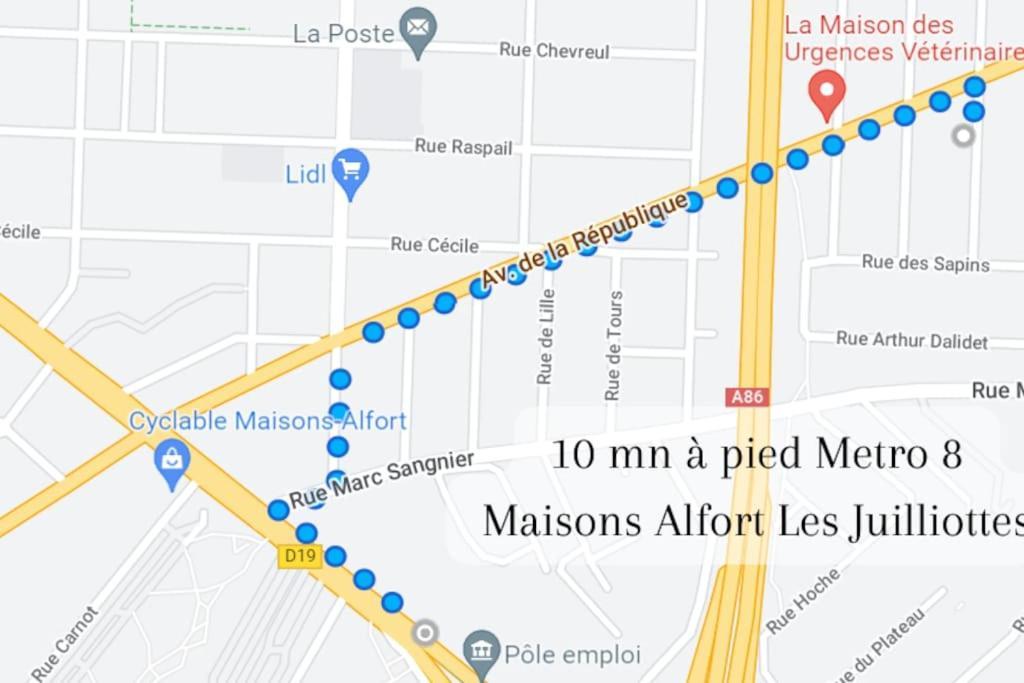 Escale-Marne Fr - 102 - Free Parking - Free Luggage Storage - All Equipped - Linen Included - Washing Machine - 10Mn Walk Metro 8 - Rer A - Panoramic View - From 1 To 4 Guests 迈松阿尔福 外观 照片