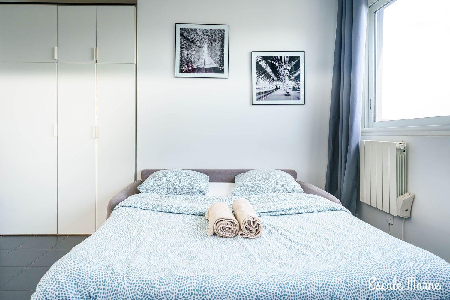 Escale-Marne Fr - 102 - Free Parking - Free Luggage Storage - All Equipped - Linen Included - Washing Machine - 10Mn Walk Metro 8 - Rer A - Panoramic View - From 1 To 4 Guests 迈松阿尔福 外观 照片